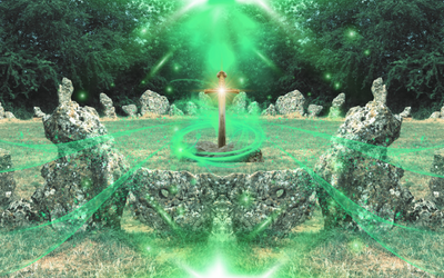 Avebury Henge and Emerald Guardians Gathering in Emerald Cathedrals to support Christos Return